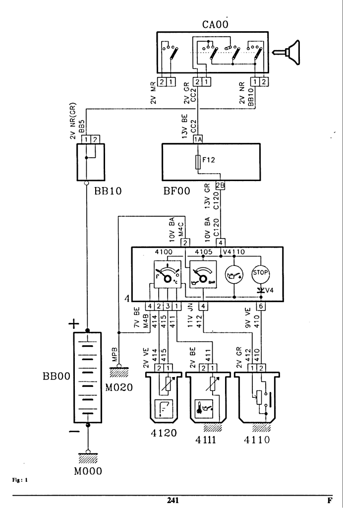problème sonde niveau d'huile Schema_405_phaseII_voyants_huile_0001