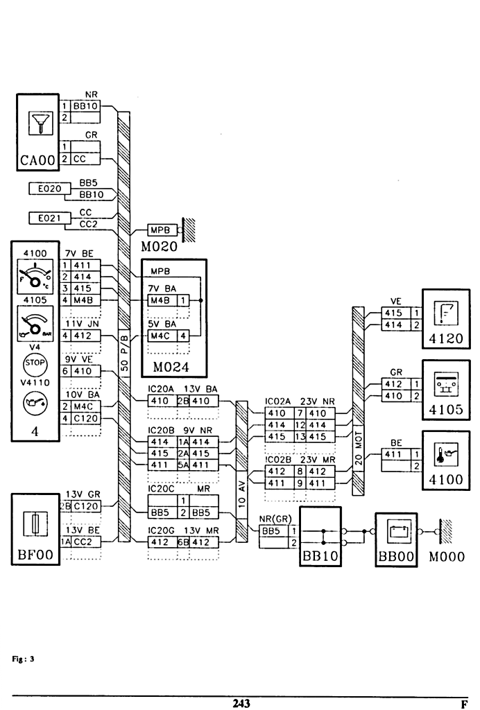 problème sonde niveau d'huile Schema_405_phaseII_voyants_huile_0003